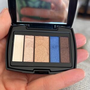 Lancome Eyeshadow Palette with Cream, Gold, Blue, and Brown